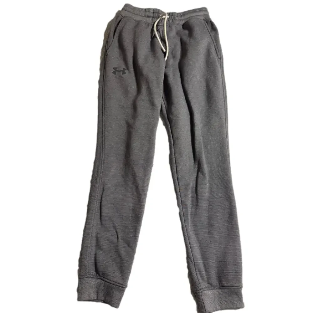 Under Armour Charcoal Grey Men Small Joggers Loose Coldgear Drawstring Active - Picture 2 of 6